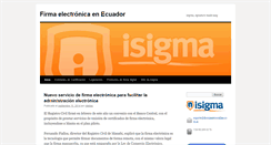 Desktop Screenshot of ecuador.isigmaglobal.com